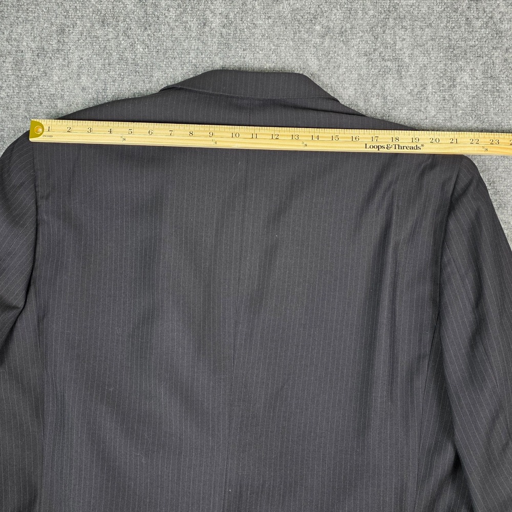 Carlo Lusso Suit Mens 52L Charcoal Grey Pinstripe 2-Piece Formal Set Big & Tall - Picture 9 of 16